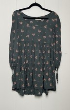 Urban Outfitters Women’s Floral Long Sleeve Dress Gathered Cuff with Tie Size SP