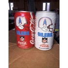 2 - 1992 Houston Oilers NFL  COCA COLA & DIET COKE CANS BOTTOM DRAINED Vintage