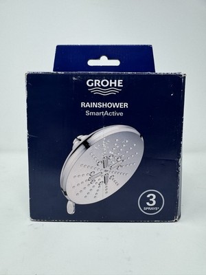 Grohe 26789000 Rainshower SmartActive 1.75 GPM Multi Function ShowerHead, Black