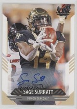 2021 Score Rookies Signatures Sage Surratt #331 Auto 1j4c