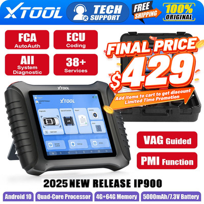 XTOOL IP900 Auto Full System Scan Tool Bi-directional 38+ Services CAN FD/ FCA