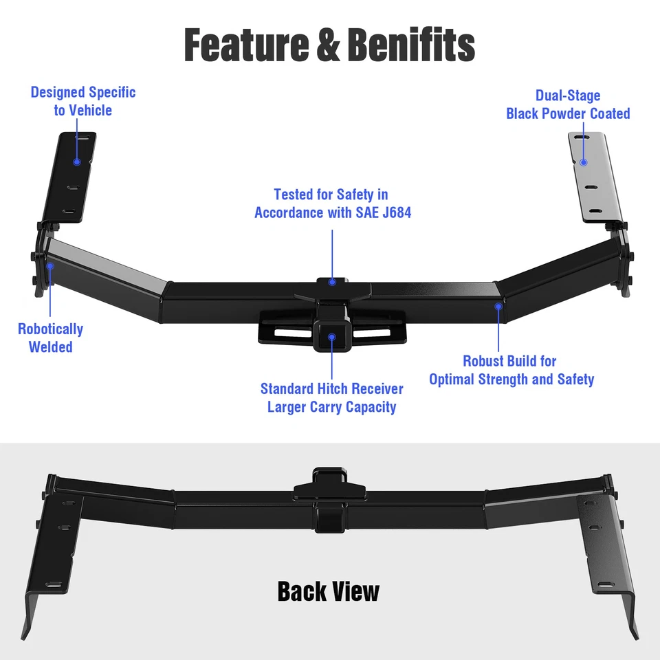 Enganche de remolque receptor de 2 pulgadas para Toyota Highlander 2014-2019 Foto 2 de 4
