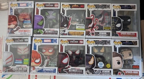 Spider-Man Themed Funko pop Lot 10 Figures