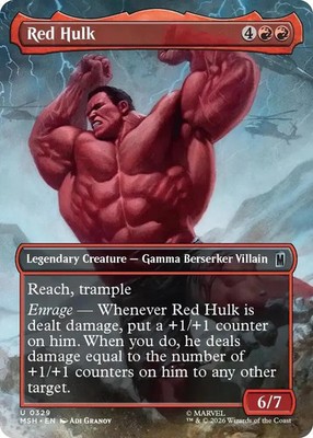 Red Hulk (Borderless) Marvel Super Heroes U   329 NM