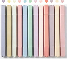 12Pcs Aesthetic Cute Highlighters Bible Pastel Highlighters and Pens No Bleed As