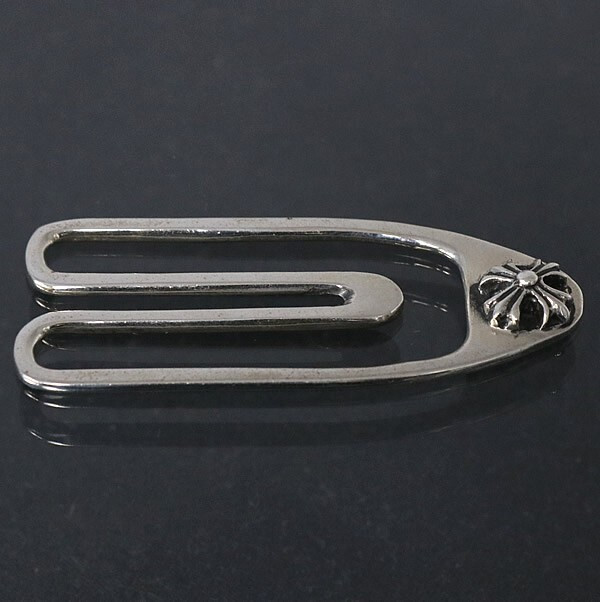 美品 Chrome Hearts money clip paper clip Authentic CHROME HEARTS Floral Cross Motif Money Clip