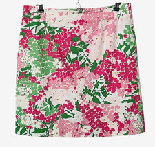 Vintage Ralph Lauren LRL Skirt Size 12 Pink Green Floral Cotton Stretch Preppy