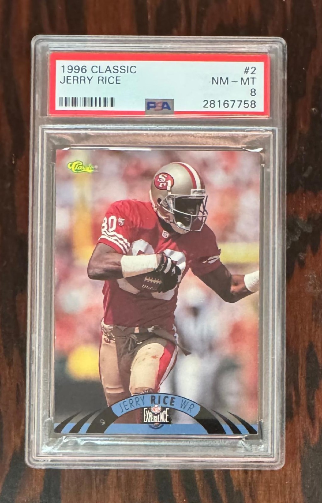 Jerry Rice 1996 Classic - #2 - PSA 8 view 1