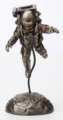 Zero G Astronaut Moon Landing Space Walk Cold Cast Resin Bronze Finish Statue...