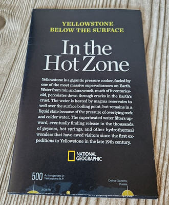 2016 National Geographic Yellowstone In the Hot Zone Wyoming Map Cartograph