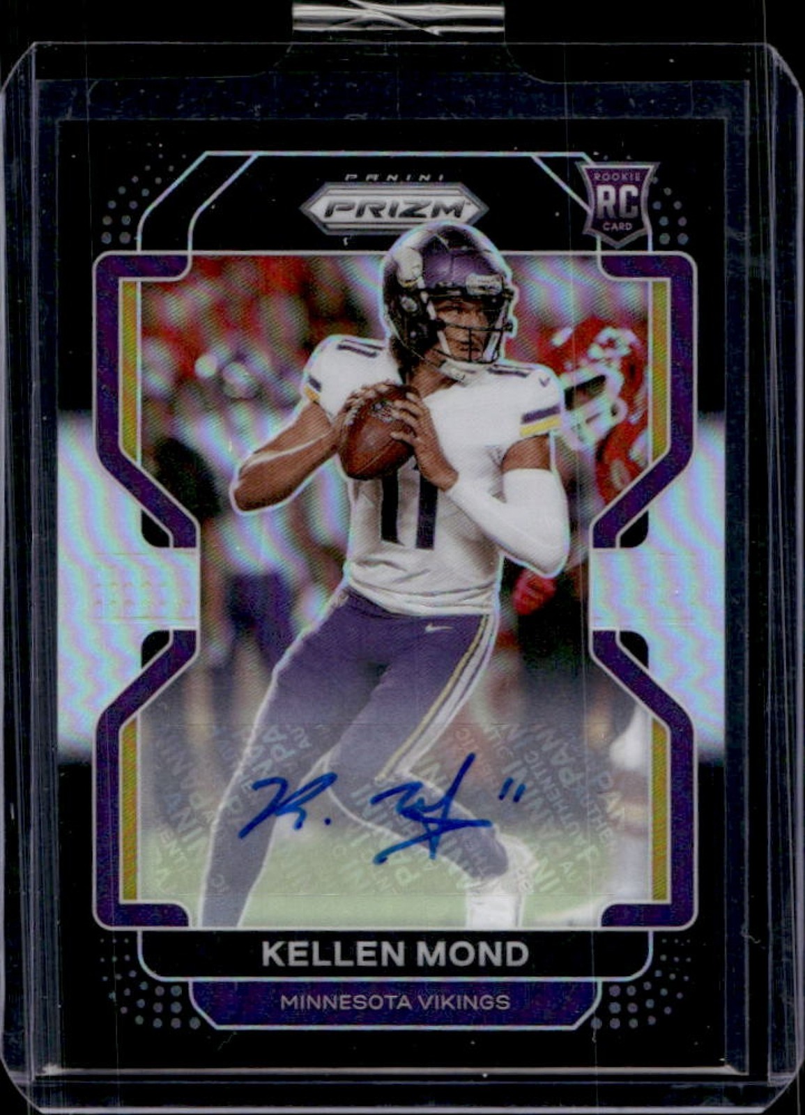 Kellen Mond Panini Chronicles Prizm Black #PB17 Signature