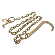 New 5/16x6 FT 15" Axle J Hook Tow Rollback Wrecker Recovery Chain G70