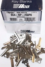 Ilco Taylor SC4 Key Blank, for SCH C 6 PIN (50-Pack)