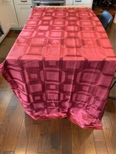 3 Bed, Bath, and Beyond 46W X 94L Red Geometric Grommet Curtains MSRP  $180