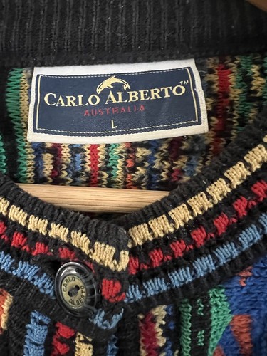 Beautiful Piece Of Carlo Alberto Sweater Made In Australia Size L Multicolor - Picture 4 of 12