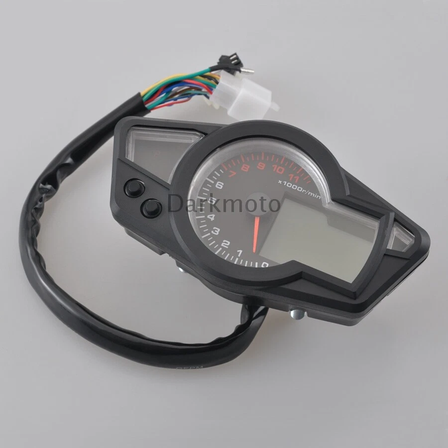11000 RPM Motorcycle Universal LCD Digital Odometer Speedometer Gauge Instrument - Imagem 4 de 4