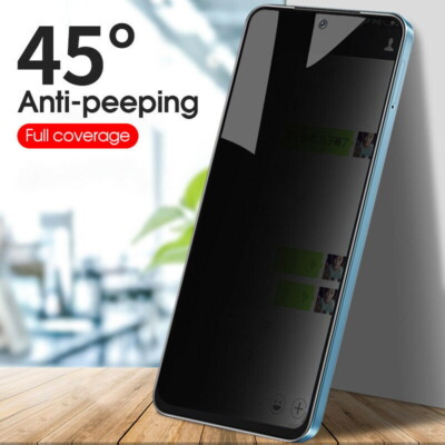 10D Privacy Tempered Glass Film For Xiaomi Redmi Note 12 11 10 Pro Mi 11T 10T