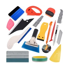 Car Wrap Vinyl Tool Kit Felt Squeegee Razor Wrapping Scraper Window Tint Install