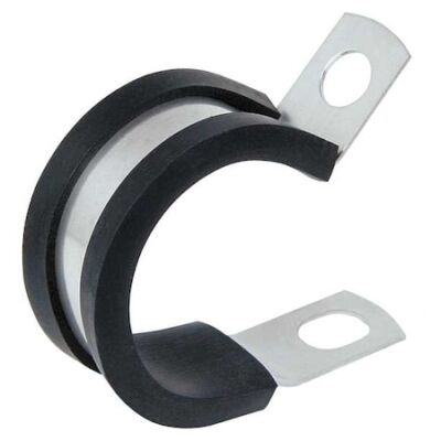 Zoro Select Col0409z1 Cable Clamp, Steel, 1/4 In Bundle Dia., Black, 50 Pk