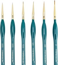 Transon Detail Thin Paint Brush Set 6pcs for Model Minature Craft