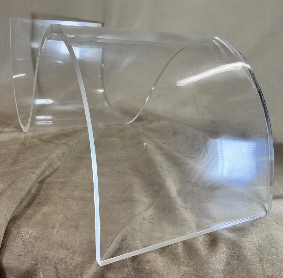 ¿Charles Hollis vintage? "Mesa de centro Lucite 37"" base S diseño onda serpiente MCM Foto 4 de 4
