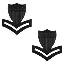 Coast Guard Collar Device Black Metal E5 Petty Officer USCG