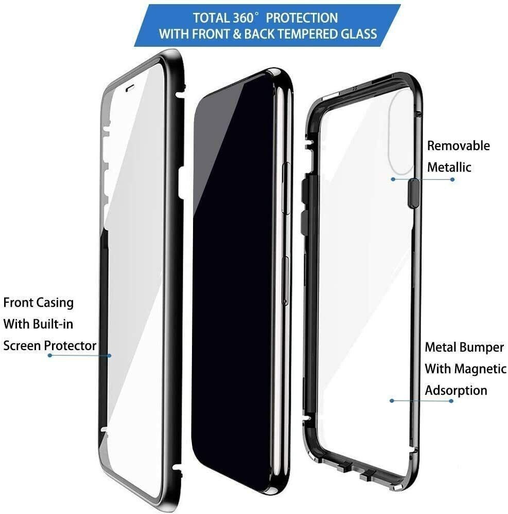 Magnetic Adsorption Samsung A71 Aluminum Case Metal Magnetic Phone