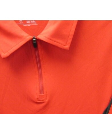 NWT Jack Smith 1/4 Zip Womens Golf Tennis Polo Shirt Orange Pickleball