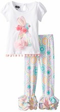 MUD PIE Bunny Tunic Ruffle Legging Pants Set ...
