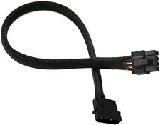 Molex IDE 4 Pin Male to PCIe 86 2 Pin Male Converter Adapter Power Cable 16 A...
