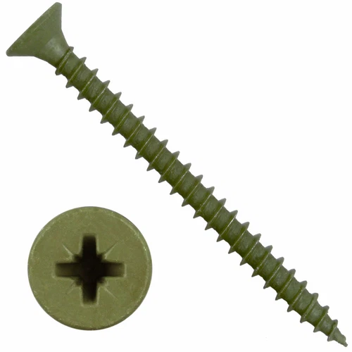Professional Decking Landscape External Wood Screws 30 40 50 60 70 Green Coated