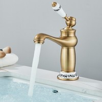 Antik Waschtischarmatur Bad Wasserhahn Retro Einhand Waschbecken Mischbatterie