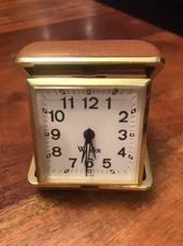 Vintage Westlox Travel Alarm Clock Compact Foldable (MA)