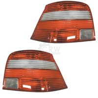 RüCkleuchten Heckleuchten Set Rechts & Links FüR VW Golf IV 4 97-03 Rot/Weiss