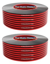 2 Pack 12 Gauge 100ft Red Black SPEAKER WIRE Cable 200ft Total Car Home 12V DC