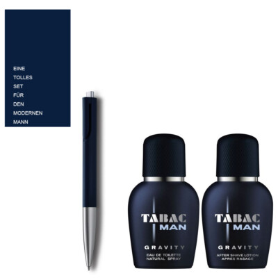 3tlg. 1x50ml Tabac Man Gravity After Shave + 1x30ml Eau de Toilette + Lamy Stift