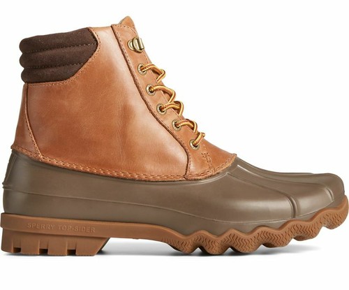 Lined Waterproof Duck Boot - Tan/Brown 