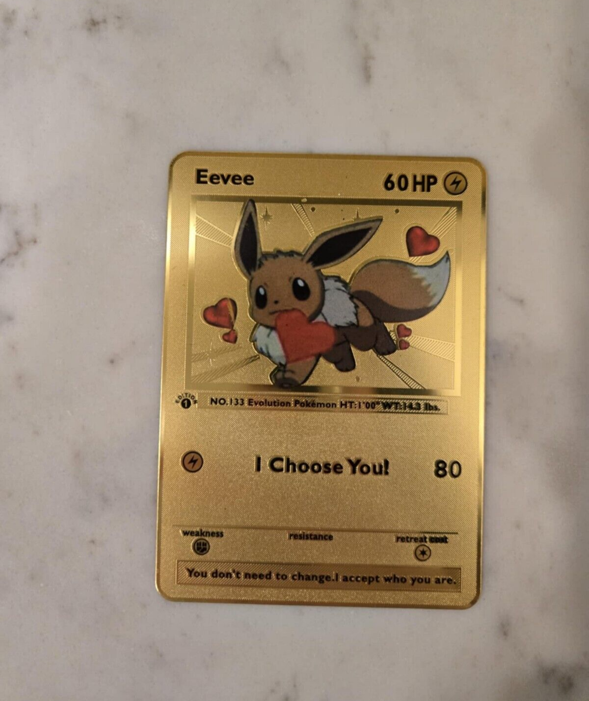 Eevee Valentines Day Pokemon Card Rainbow GX EX GX ACG V STAR Metal I choose you