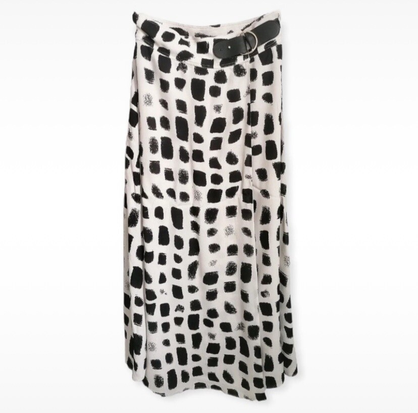 Massimo Dutti Two Tone Print Midi Skirt EU 34 US 4 Duchess Kate & Queen Letizia image 10