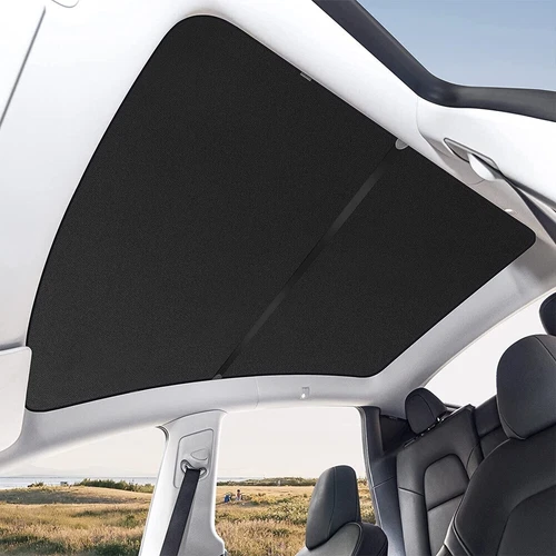 For Tesla Model Y 4Pcs Roof Sunshade Front Rear Top Windows Sun Shade Covers - Picture 9 of 15