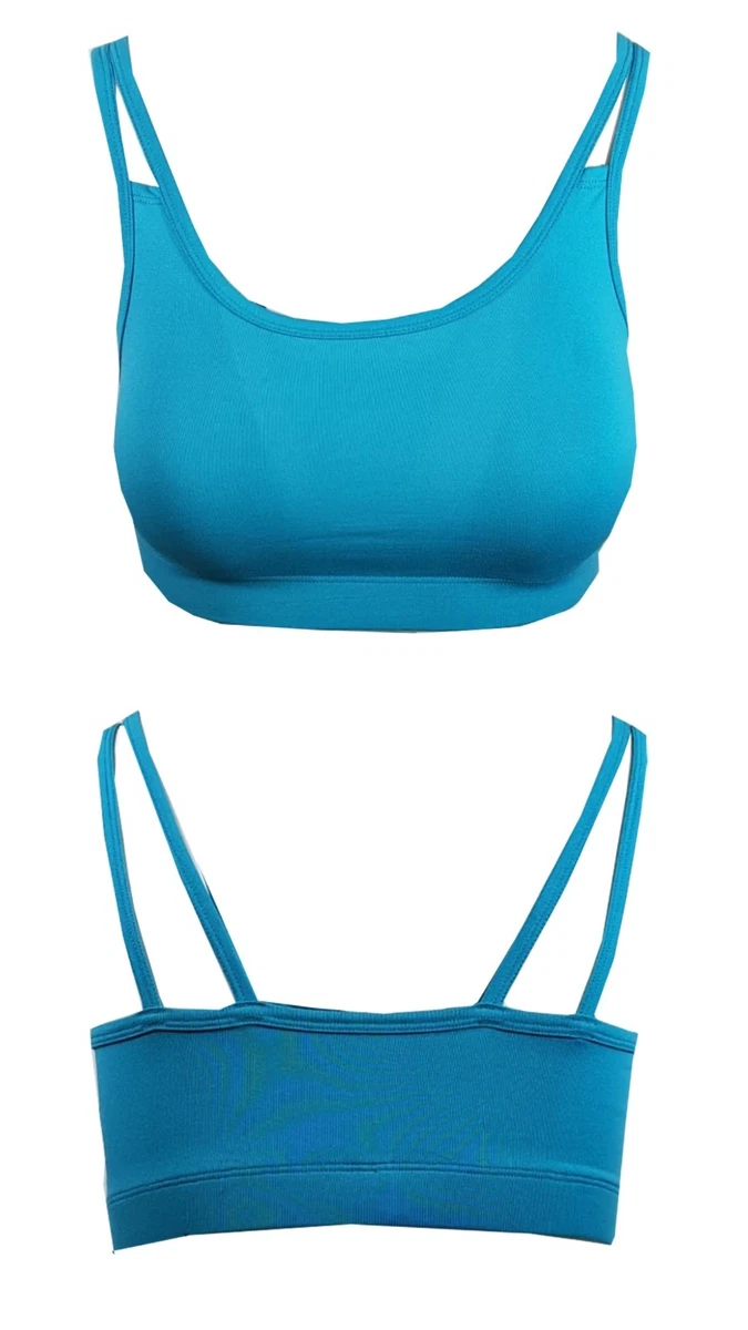 LADIES F F ACTIVE TESCO TURQUOISE SPORTS BRA NON WIRED YOGA