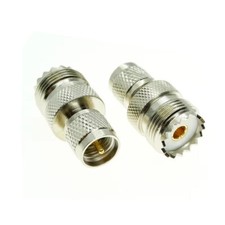 2PCS UHF MINI Male To UHF Female SO-239 Coax RF Adapter