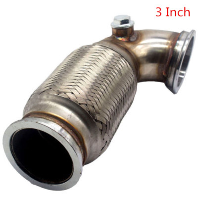 Garrett 3'' V-Band Down Pipe Low Profile 90 Degree W/Flex Bellow Pipe Stainles O2