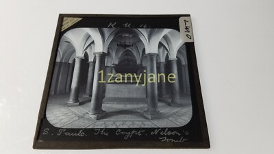 LMO Glass Magic Lantern Slide Photo S PAULO THE CRYPT NELSON'S TOMB