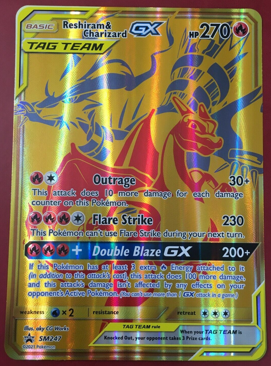 Reshiram & Charizard GX - SM247 - Oversized Promo