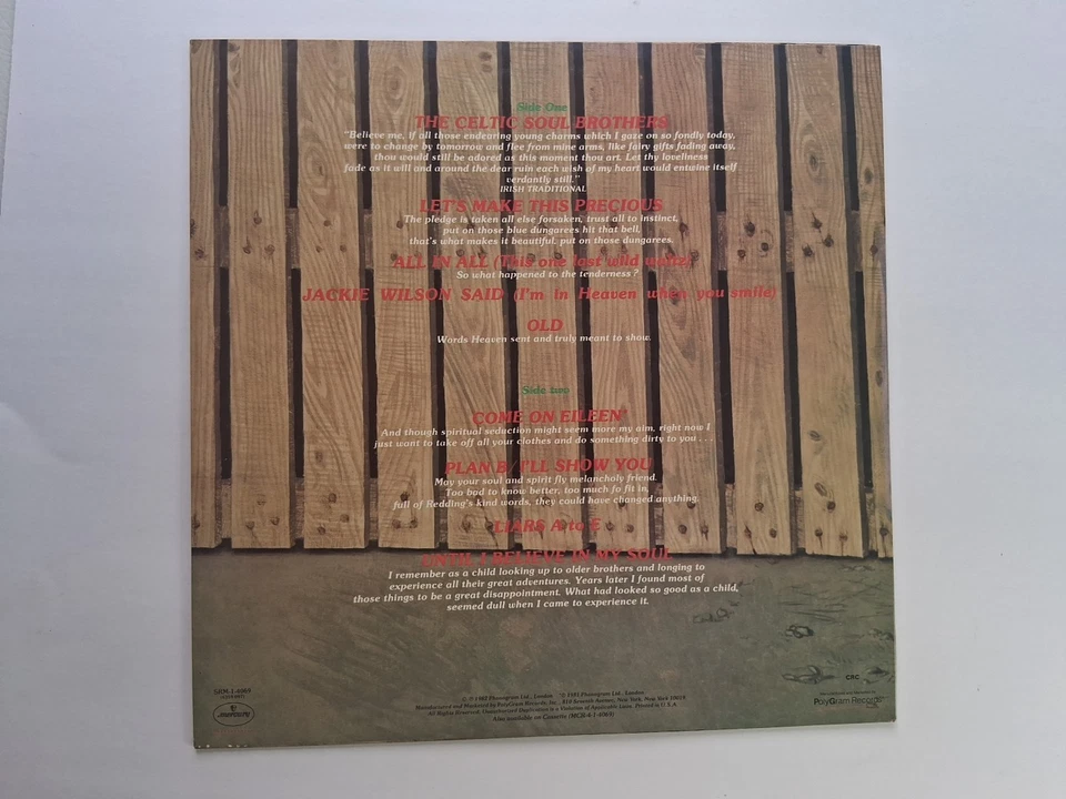 Kevin Rowland/Dexys Midnight Runners - Too-Rye-Ay - Mercury LP VG+ - Image 3 of 4