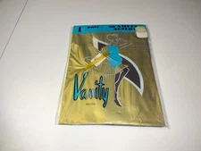 Vintage Vanity Seamless Textured Nylons Size Large Off Black