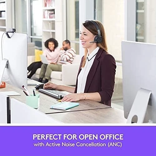 Logitech Zone Wireless Certified for Microsoft Teams Bluetooth Headset, Graphite - Image 3 of 4