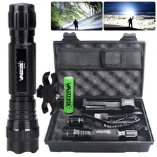 1000Lumens White LED Flashlight Hunting Light Night Torch w/ Scope Mount&Holster
