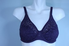 Chantelle 13F1 Underwire Unlined Mesh Full Coverage Bra size 32D purple